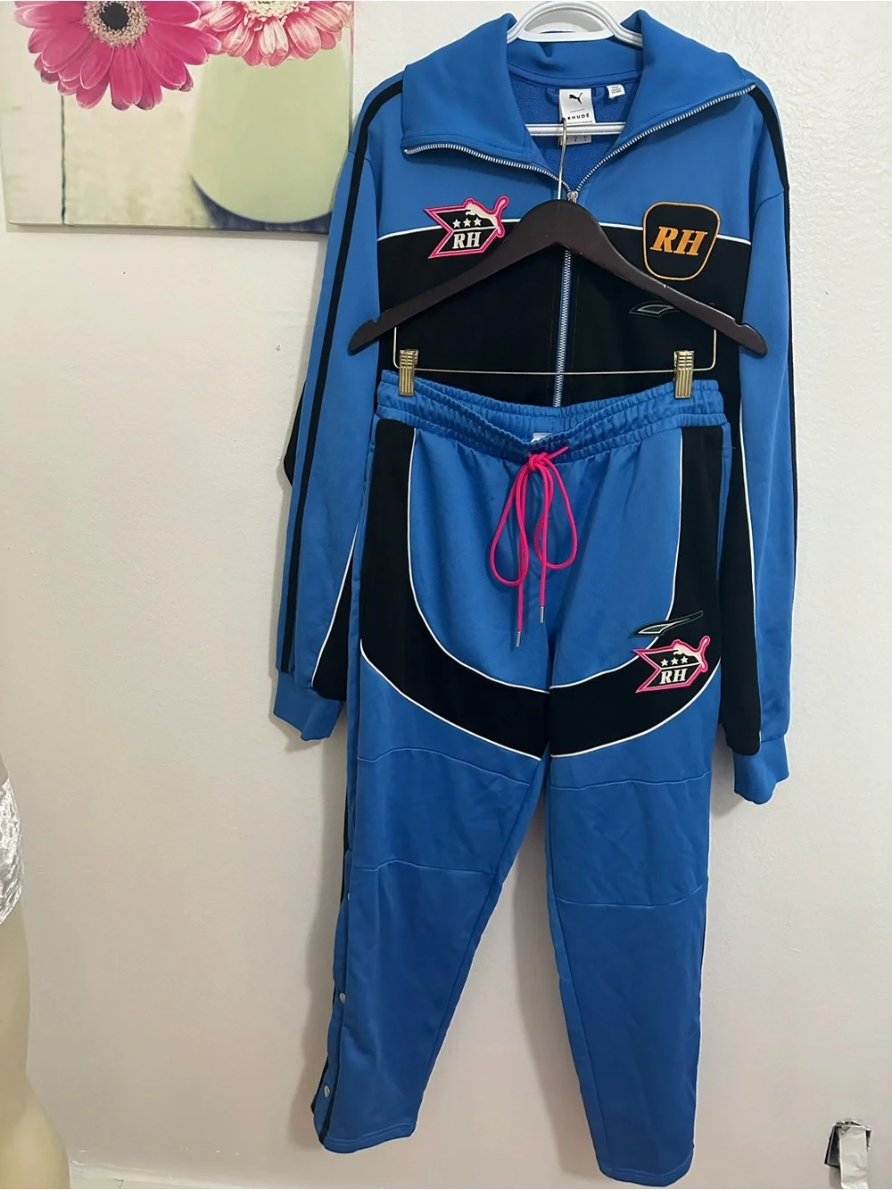 RHUDE x PUMA Collection Full Zip Up Blue Mens Track Jacket -Pants (SET)